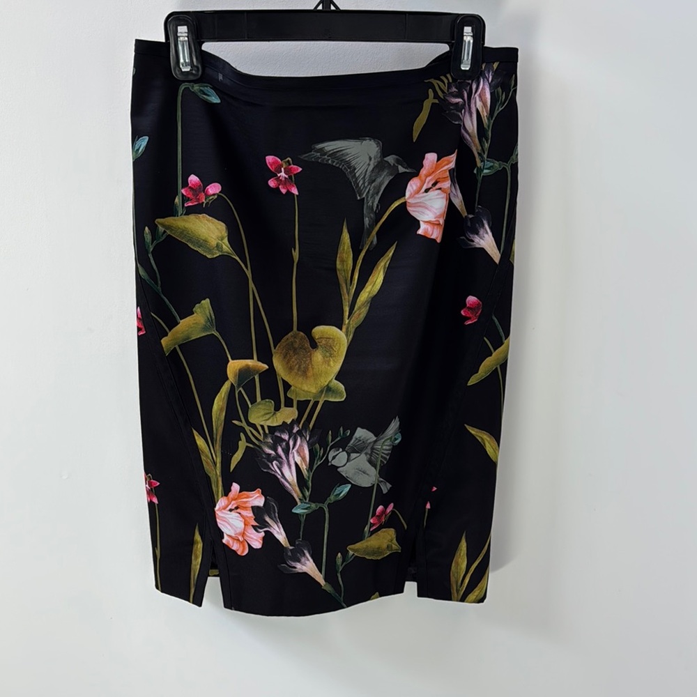 Ted Baker Yellow and Pink Pencil Skirt Knee-length Cocktail
